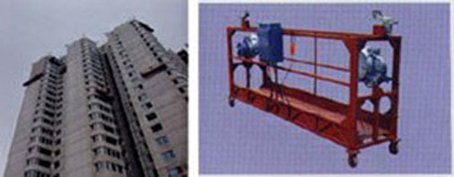 吊篮作业图 济南建材行业的安全与应用探析